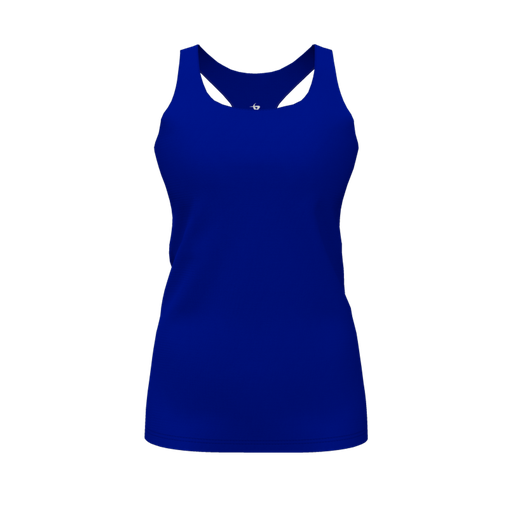 [FT0TRBRY-FYS-LOGO1] Decker Racerback Tank Top (Female Youth S, Royal, Logo 1)