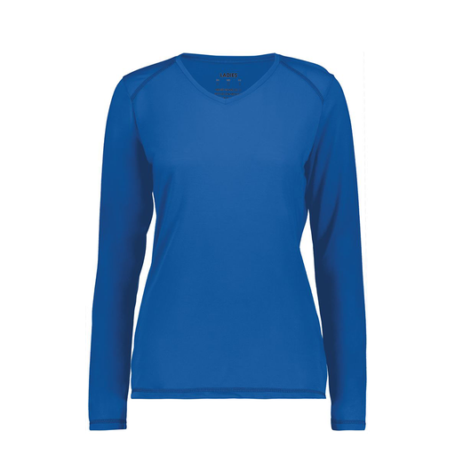 [6847.060.XS-LOGO1] Women's SoftTouch Long Sleeve (Female Adult XS, Royal, Logo 1)