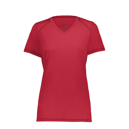 [6844.083.XS-LOGO2] Women's SoftTouch Short Sleeve (Female Adult XS, Red, Logo 2)