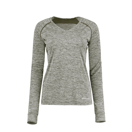 [222770.K94.XS-LOGO1] Ladies Electric Long Sleeve Shirt (Female Adult XS, Gray, Logo 1)