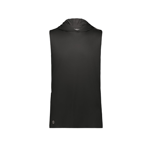 [222590.080.XS-LOGO1] Men's CoolDry Sleeveless Hoodie (Adult XS, Black, Logo 1)