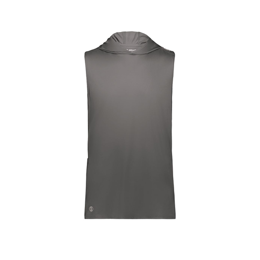 [222590.98D.XS-LOGO2] Men's CoolDry Sleeveless Hoodie (Adult XS, Gray, Logo 2)