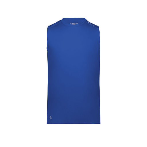 [222593.060.S-LOGO2] Men's CoolDry TankTop (Adult S, Royal, Logo 2)