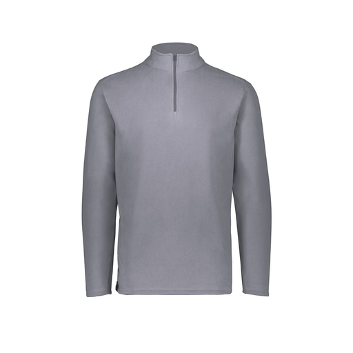 [6863.059.XS-LOGO1] Men's MicroFleece 1/4 Zip Pullover (Adult XS, Gray, Logo 1)