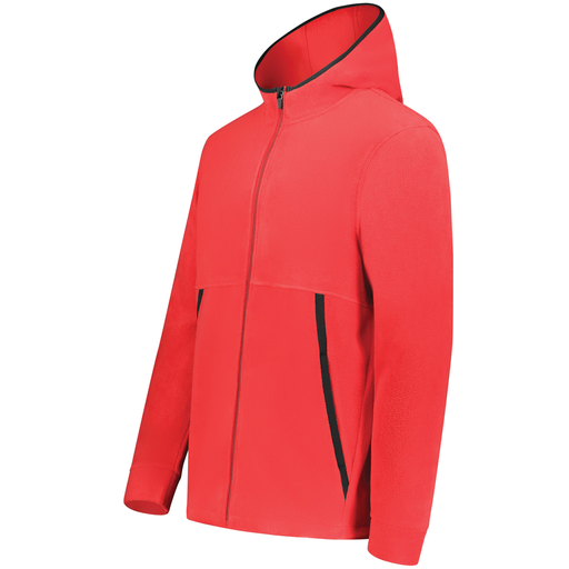 [6858.083.XS-LOGO3] Men's Chill Full Zip Fleece (Adult XS, Red, Logo 3)