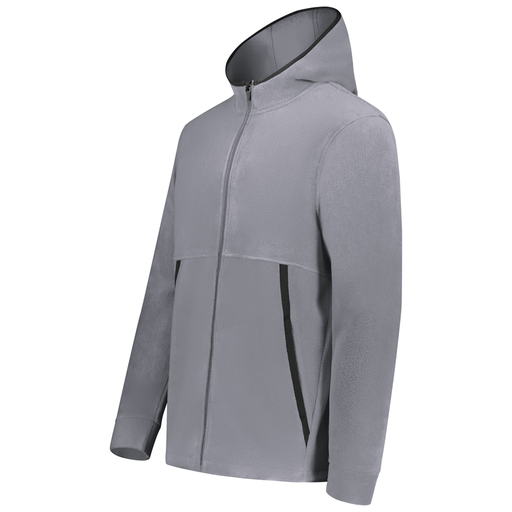 [6859.059.XS-LOGO3] Youth Chill Full Zip Fleece (Youth XS, Gray, Logo 3)